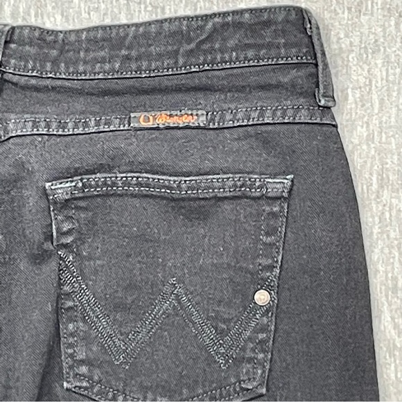 WRANGLER Q-Baby No Gap Waistband Bootcut Black Riding Jeans - Picture 12 of 12